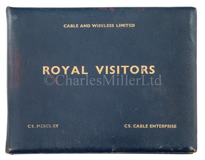 Lot 133 - A PHOTO ALBUM COMMEMORATING ROYAL VISIT TO 'MERCURY' AND 'ENTERPRISE', 1966