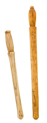 Lot 41 - Ø A 19TH CENTURY SAILOR WORK WHALE BONE BELAYING PIN