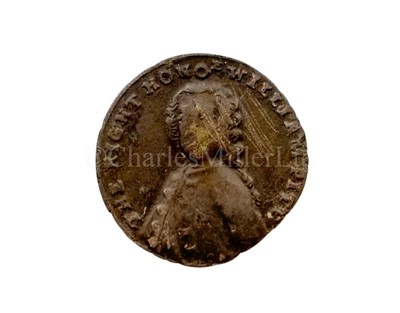 Lot 143 - AN EXCESSIVELY RARE SMALL BRONZE MEDAL COMMEMORATING COMMODORE RICHARD HOWE  AND WILLIAM PITT THE ELDER