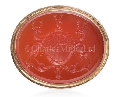 Lot 148 - ADMIRAL POPHAM'S FOB SEAL, CIRCA 1790