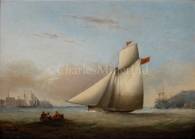 Lot 62 - NICHOLAS MATTHEW CONDY (BRITISH, 1818-1851) - RACING CUTTER LEAVING THE HAMOAZE, 1837
