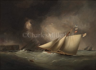 Lot 61 - N. M. CONDY SR. (BRITISH, 1799-1857) - THE ‘REINDEER’ RACING OFF BERRY HEAD, BRIXHAM, 1844