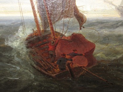 Lot 33 - JAMES HARRIS OF SWANSEA (1810-1887) - A SCHOONER OF THE ROYAL YACHT SQUADRON SAILING OFF SWANSEA