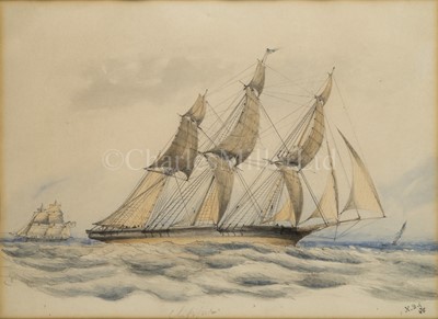Lot 23 - HORACE BLADON CAPEL (BRITISH) - A CLIPPER BROAD REACHING
