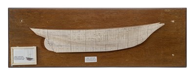 Lot 70 - A BUILDER'S HALF BLOCK PLATING MODEL FOR THE AUXILIARY SCHOONER YACHT ERYX II, 1964