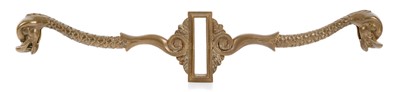 Lot 57 - A 19TH CENTURY BRASS TILLER YOKE