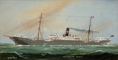 Lot 103 - HERBERT HENRY CRANE (BRITISH, 1877-1955) - THE S.S. 'ITALIAN PRINCE'