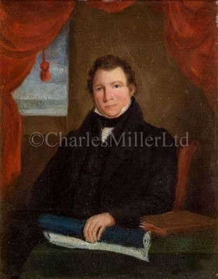 Lot 18 - ENGLISH SCHOOL, CIRCA 1840 - PORTRAIT OF A MERCHANT SEA CAPTAIN