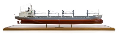 Lot 130 - A BOARDROOM MODEL OF THE BULK CARRIER M.V. HARFLEUR BUILT FOR J & C HARRISON, 1974