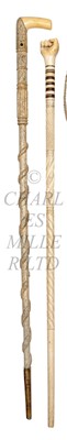 Lot 50 - Ø A SAILOR'S WHALEBONE WALKING STICK, CIRCA 1860