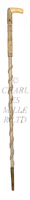 Lot 28 - Ø A SAILOR'S WHALEBONE WALKING STICK, CIRCA 1860