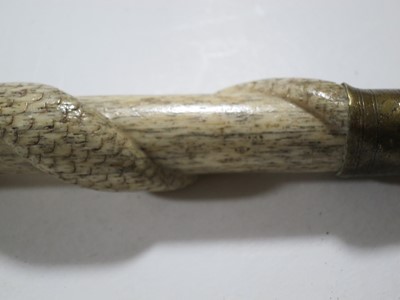 Lot 28 - Ø A SAILOR'S WHALEBONE WALKING STICK, CIRCA 1860