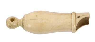 Lot 43 - Ø A RARE SAILOR WORK WHALE BONE WHISTLE, CIRCA 1850