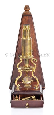 Lot 256 - A CULPEPER-TYPE MICROSCOPE, LONDON, CIRCA 1820