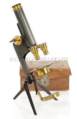 Lot 264 - A PORTABLE MICROSCOPE BY R & J BECK, CIRCA 1897