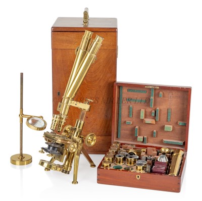 Lot 259 - A POWELL AND LEALAND NO 2 MICROSCOPE, 1858