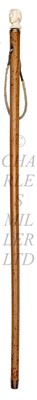 Lot 117 - ∅ A COMMEMORATIVE 'NELSON' IVORY AND MALACCA WALKING STICK