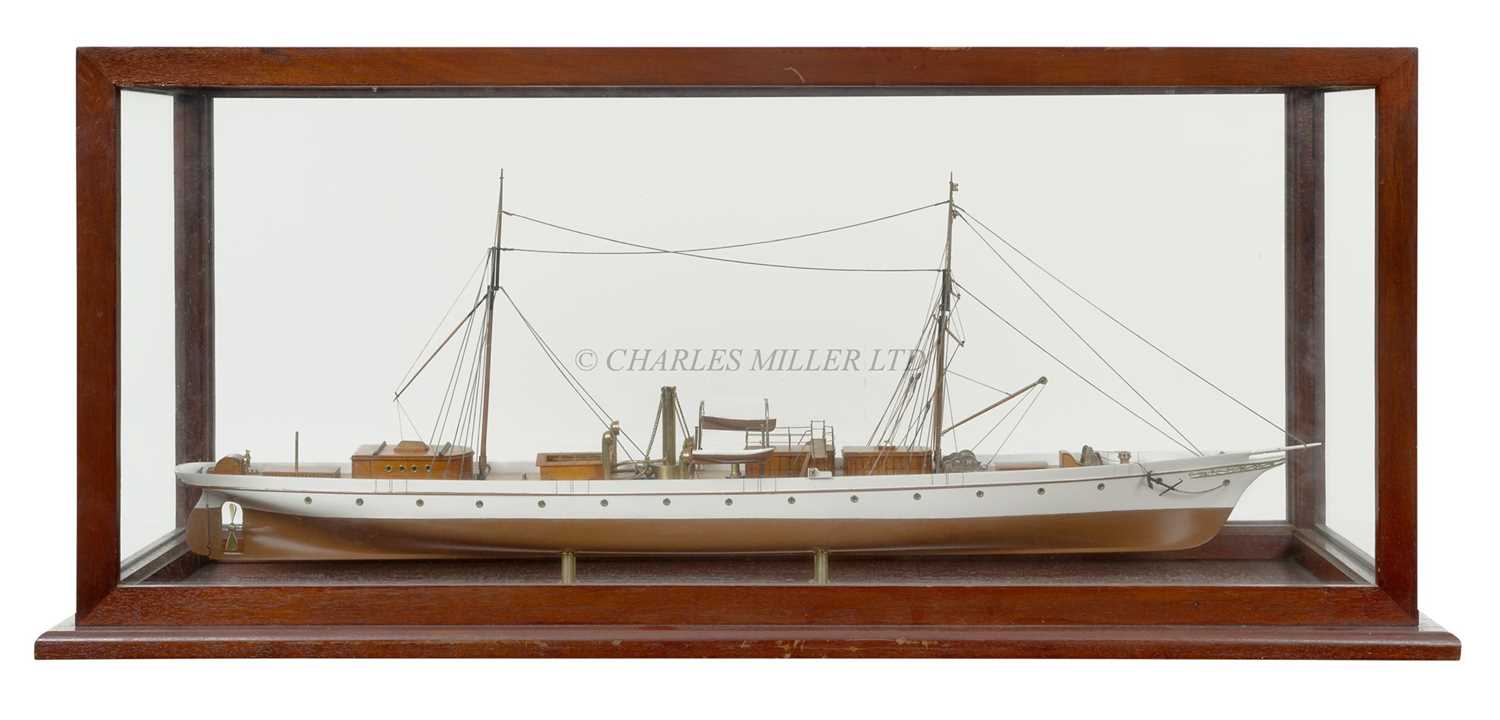 Lot 54 - A MODEL OF THE STEAM YACHT VENUS, CIRCA 1902
