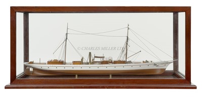 Lot 58 - A MODEL OF THE STEAM YACHT VENUS, CIRCA 1902