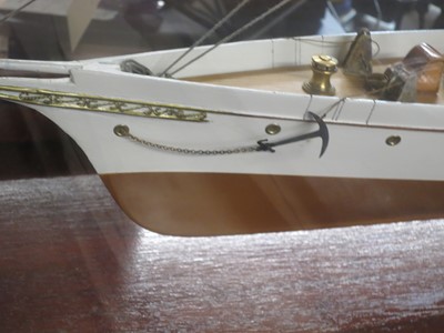 Lot 54 - A MODEL OF THE STEAM YACHT VENUS, CIRCA 1902