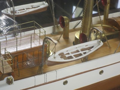 Lot 54 - A MODEL OF THE STEAM YACHT VENUS, CIRCA 1902