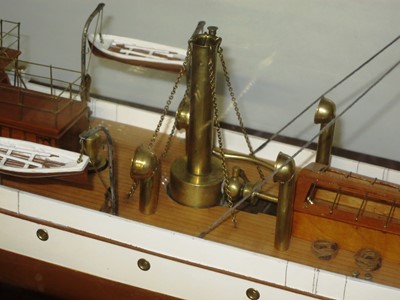 Lot 54 - A MODEL OF THE STEAM YACHT VENUS, CIRCA 1902