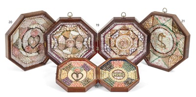Lot 21 - A BERMUDAN SHELLWORK SAILOR'S VALENTINE, 19TH CENTURY