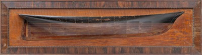 Lot 36 - A 19TH CENTURY HALF MODEL OF THE FAMOUS YACHT AMERICA