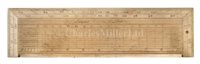 Lot 244 - AN ELECTRUM PLATED SQUARE PROTRACTOR/RULE BY...