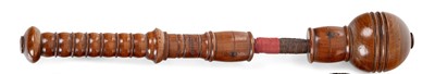 Lot 154 - AN EARLY 19TH CENTURY TURNED WOOD PRESS GANG LIFE PRESERVER