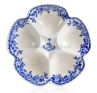 Lot 75 - A RARE FIRST CLASS CUNARD OYSTER DISH, CIRCA 1890