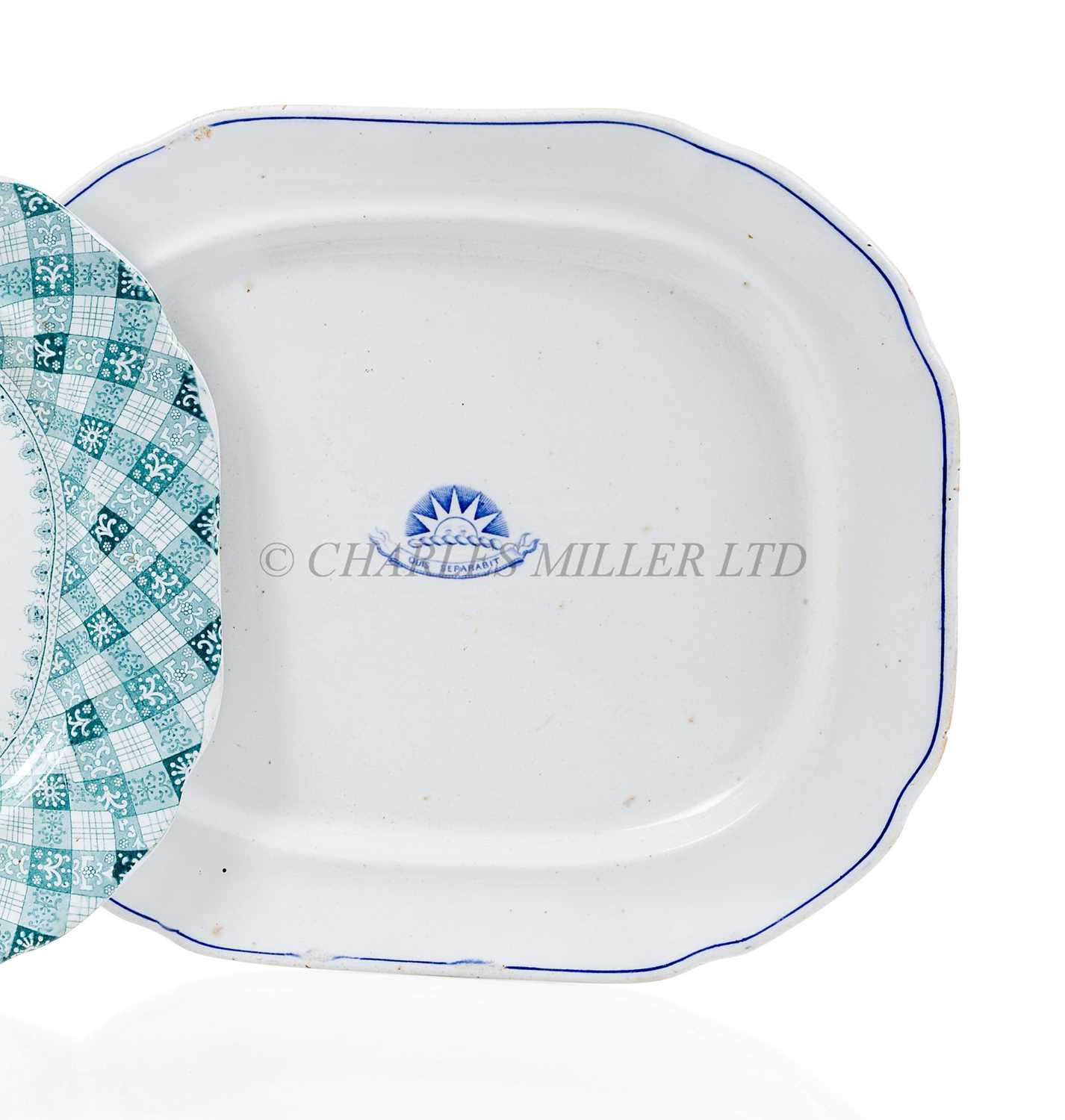Lot 70 - P&O LINE CALENDONIAN PATTERN PLATTER, C. 1840.