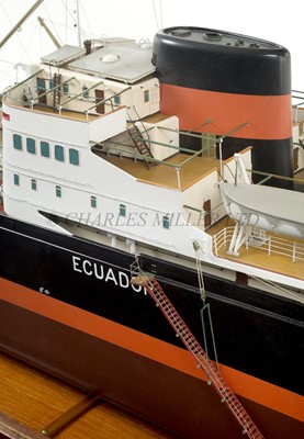 Lot 98 - A BUILDER'S MODEL FOR M.S. ECUADOR BUILT BY HELSINGOR VAERFT, ELSINORE FOR DET FORENEDE, 1955
