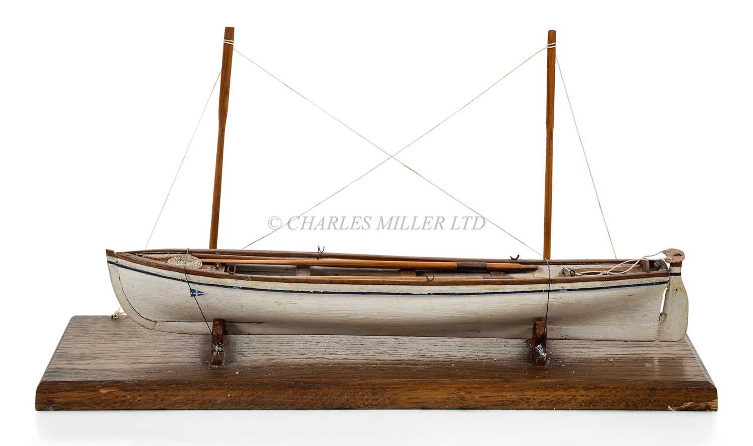 Lot 15 - 19TH CENTURY SAILOR-TYPE MODEL FOR A CORNISH PILOT GIG