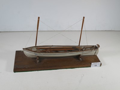 Lot 15 - 19TH CENTURY SAILOR-TYPE MODEL FOR A CORNISH PILOT GIG