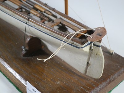 Lot 15 - 19TH CENTURY SAILOR-TYPE MODEL FOR A CORNISH PILOT GIG