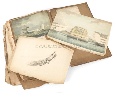 Lot 166 - SCRAPBOOK, LETTERS AND GROUP OF ARCHITECTURAL PRINTS RELATING TO THOMAS DITCHBURN
