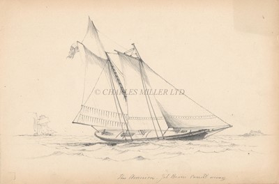 Lot 31 - C* A* C* (19TH CENTURY) - A COLLECTION OF 9 PENCIL DRAWINGS ALL WITH TITLES INCLUDING 'SLOOP OF WAR', 'ATTACKING CHINESE JUNCKS'