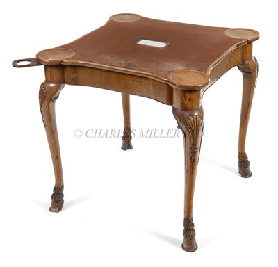 Lot 75 - A RARE CARD TABLE FROM THE FIRST CLASS SMOKING ROOM OF R.M.S. 'AQUITANIA', PROBABLY SUPPLIED BY HARRIS LEBUS, CIRCA 1914