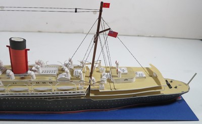Lot 73 - A FINE BUILDER'S MODEL FOR THE R.M.S. 'AQUITANIA', CONSTRUCTED BY JOHN BROWN & CO., CLYDEBANK FOR CUNARD, 1914