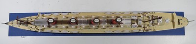 Lot 73 - A FINE BUILDER'S MODEL FOR THE R.M.S. 'AQUITANIA', CONSTRUCTED BY JOHN BROWN & CO., CLYDEBANK FOR CUNARD, 1914