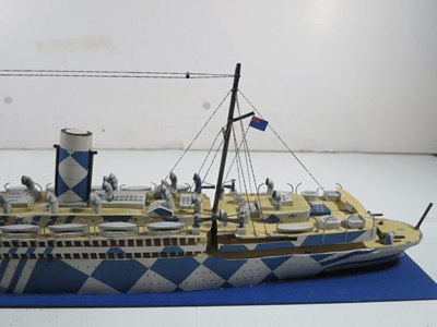 Lot 73 - A FINE BUILDER'S MODEL FOR THE R.M.S. 'AQUITANIA', CONSTRUCTED BY JOHN BROWN & CO., CLYDEBANK FOR CUNARD, 1914