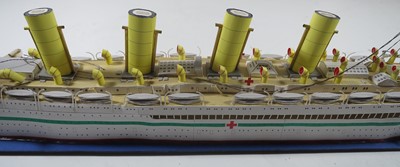 Lot 73 - A FINE BUILDER'S MODEL FOR THE R.M.S. 'AQUITANIA', CONSTRUCTED BY JOHN BROWN & CO., CLYDEBANK FOR CUNARD, 1914