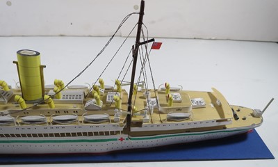 Lot 73 - A FINE BUILDER'S MODEL FOR THE R.M.S. 'AQUITANIA', CONSTRUCTED BY JOHN BROWN & CO., CLYDEBANK FOR CUNARD, 1914