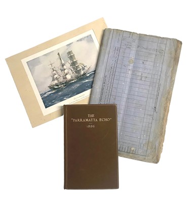 Lot 22 - A RARE BOUND GROUP OF NEWSLETTERS FROM THE 19TH CENTURY AUSTRALIAN WOOL SHIP 'PARRAMATTA'