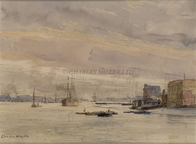 Lot 38 - CHARLES WILLIAM WYLLIE (BRITISH, 1853-1923) - LOWER THAMES