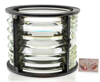 Lot 93 - A SIXTH ORDER FRESNEL LENS LAMP HOUSING BY F. BARBIER & CIE., PARIS, 1893