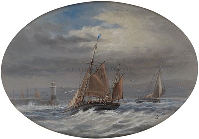 Lot 8 - P* L* (19TH CENTURY) - THREE STUDIES OF FISHING BOATS