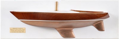 Lot 45 - A BUILDER'S YARD HALF MODEL FOR TED HEATH'S RACING YACHT MORNING CLOUD II, WINNER OF THE ADMIRAL'S CUP, 1971