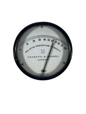 Lot 86 - A HYGROMETER BY NEGRETTI AND ZAMBRA, LONDON, CIRCA 1950